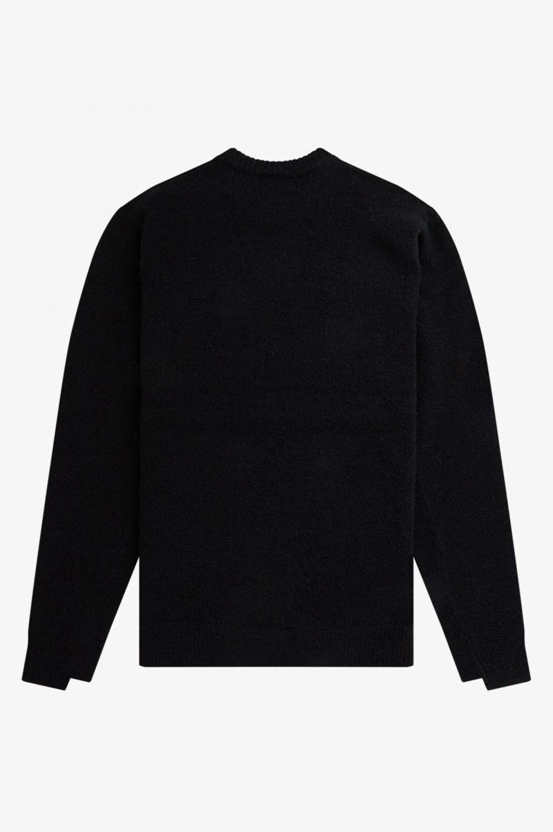 Black Fred Perry Alpaca Blend Jumper Men's Knitwear | PH 1277DFMN